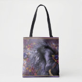Blauwe Roos Canvas tas (Voorkant)