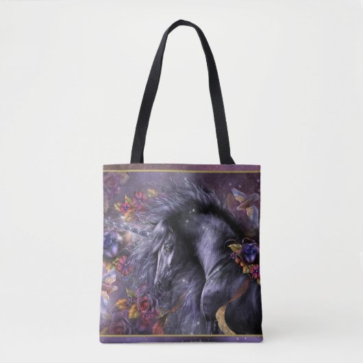 Blauwe Roos Canvas tas (Voorkant)