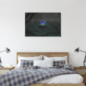 Blauwe Roos Canvasprint Canvas Afdruk (Insitu (Slaapkamer))