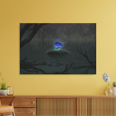 Blauwe Roos Canvasprint Canvas Afdruk (Insitu (Woonkamer))