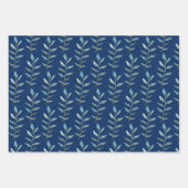 Blauwe Roos Congratulatie Inpakpapier Vellen (Voorkant 3)