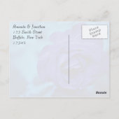 Blauwe Roos Dank Je Briefkaart (Achterkant)