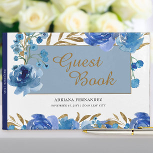 Blauwe Roos en Gouden Blad Feest Gastenboek