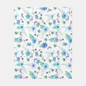 Blauwe roos fleece deken (Voorkant)
