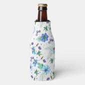 Blauwe roos flesjeskoeler (Fles Voorkant)