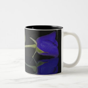 Blauwe Roos Floral Pattern Mok