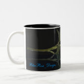 Blauwe Roos Floral Pattern Mok (Links)