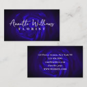 Blauwe roos florale stijl visitekaartje (Voorkant / Achterkant)