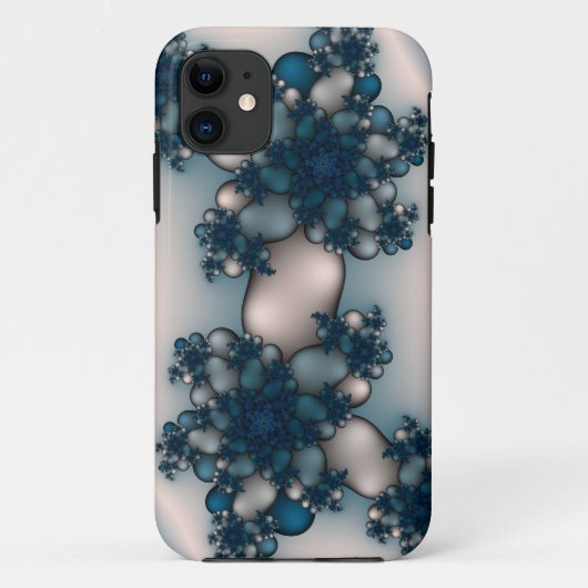 blauwe roos fractal Case-Mate iPhone case (Achterkant)