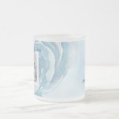 Blauwe roos glans matglas koffiemok (Center)