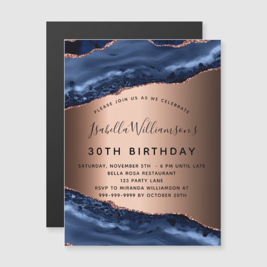 Blauwe roos gouden verjaardagsdagsbruin (Voorkant / Achterkant)