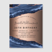 Blauwe roos gouden verjaardagsdagsbruin (Voorkant)