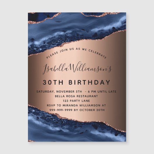 Blauwe roos gouden verjaardagsdagsbruin (Voorkant)