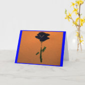  blauwe Roos-groet of briefkaart (Gele Bloem)