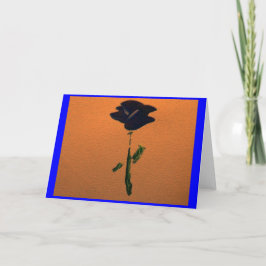blauwe Roos-groet of briefkaart