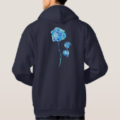 Blauwe Roos hoodie (Achterkant)
