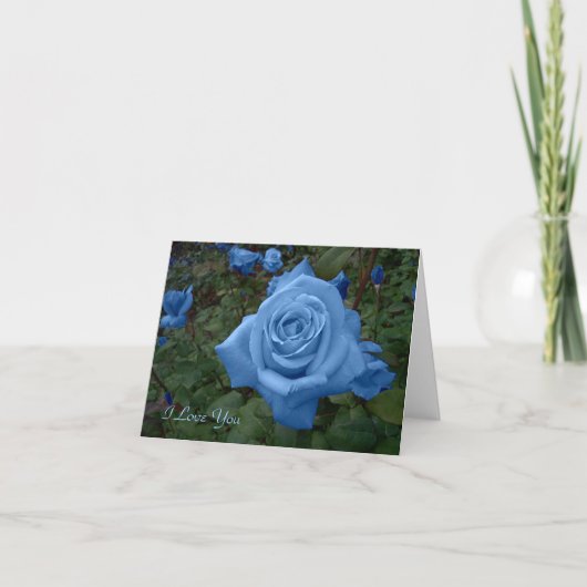 Blauwe Roos Kaart (Voorkant)