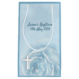 Blauwe roos klein cadeauzakje