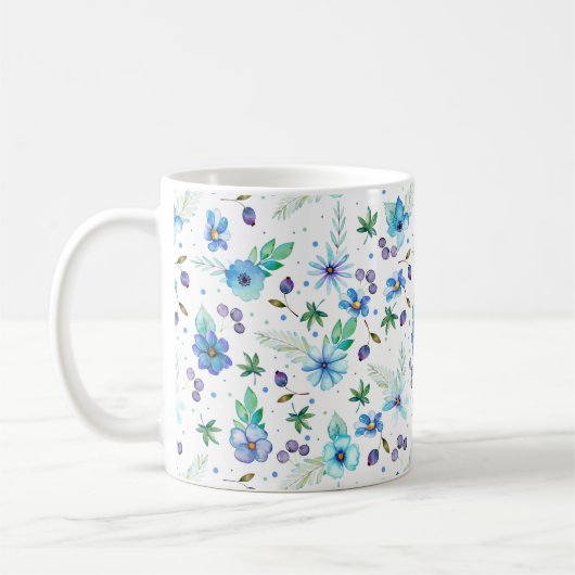 Blauwe roos koffiemok (Links)