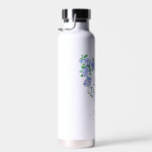 Blauwe Roos Lint 40e Verjaardag Waterfles (Rechts)