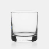 Blauwe Roos Lint 40e Verjaardag Whisky Glas (Links)