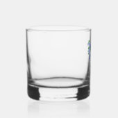 Blauwe Roos Lint 40e Verjaardag Whisky Glas (Rechts)