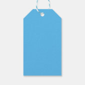 Blauwe Roos Lint 60e Verjaardag Cadeaulabel (Achterkant)