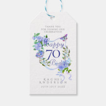 Blauwe Roos Lint 70e Verjaardag