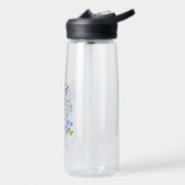 Blauwe Roos Lint 70e Verjaardag Waterfles (Links)