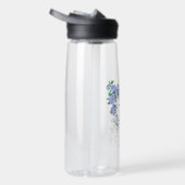 Blauwe Roos Lint 70e Verjaardag Waterfles (Rechts)