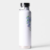 Blauwe Roos Lint 70ste Verjaardag Waterfles (Rechts)