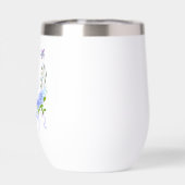 Blauwe Roos Lint Monogram (Achterkant)