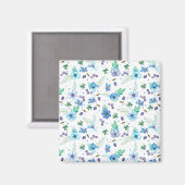 Blauwe roos magneet (Voorkant / Achterkant)