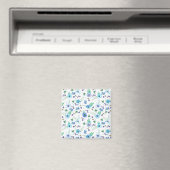 Blauwe roos magneet (Insitu (Vaatwasser))