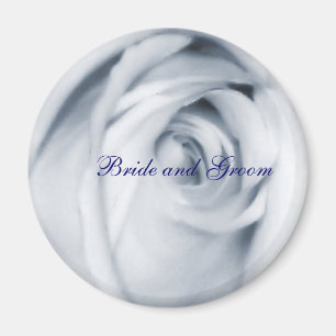 blauwe roos magnet Bride en Groom