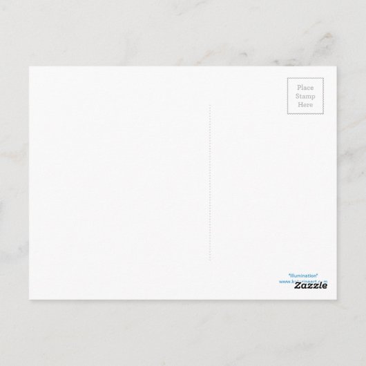 Blauwe Roos meisjes verlichting Briefkaart (Achterkant)