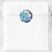 Blauwe Roos, originele kunst Ronde Sticker (Tas)