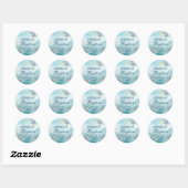 Blauwe Roos Religieuze Doopzegel Sticker (Vel)