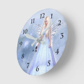 Blauwe roos ronde klok (Hoek)