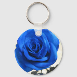 Blauwe Roos Sleutelhanger