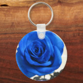 Blauwe Roos Sleutelhanger (Voorkant)