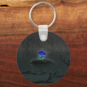 Blauwe Roos Sleutelhanger (Voorkant)