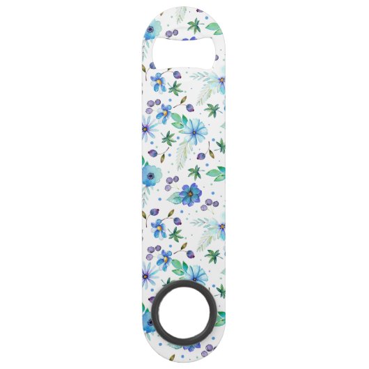 Blauwe roos speed flessenopener (Voorkant)