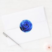 Blauwe roos sticker (Envelop)