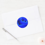 Blauwe Roos Sticker (Envelop)