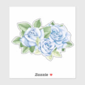 Blauwe Roos Sticker (Vel)