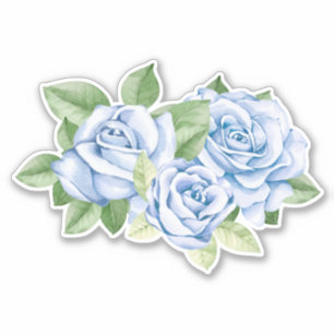 Blauwe Roos Sticker