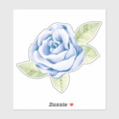 Blauwe Roos Sticker (Vel)