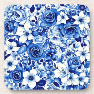 blauwe roos symfonie coaster bier onderzetter