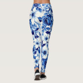 blauwe roos symfonie leggings (Achterkant)
